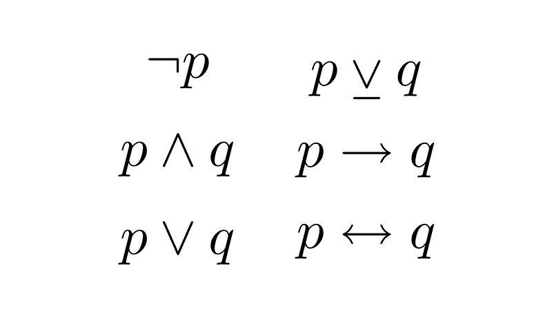 Logical Connectives in Mathematics